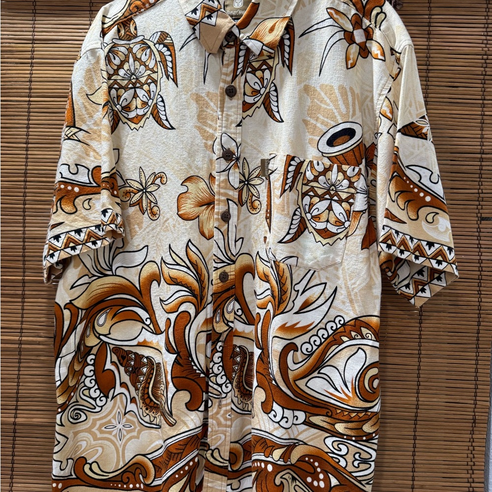Vintage Barkcloth Hawaiian Shirt